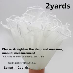 TEMU 2야드 진주 가장자리, 물결 모양 실, 꽃다발, 장미, 선물, 꽃 포장, 주름 잡힌 랩, 꽃 재료, 꽃집 장식용 메시
