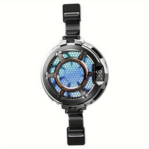 TEMU MEMO CX05 자석 IPad 쿨러, 30W 고성능 냉각 팬, 3가지 모드, 2-in-1 실리콘 버클 디자인, LED 게임 라이트, 온도 모니터링, 배터리 없음, 전자 부품 포함