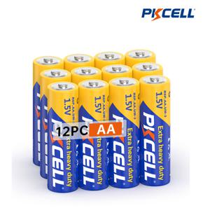 TEMU PKCELL AA 배터리 슈퍼 파워 카본 징크 1.5V R6P UM3 헤비듀티 배터리, 12개/40개