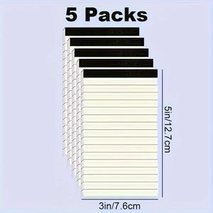 TEMU 5개/10개 다목적 노트패드, 줄무늬 메모 패드, 3x5인치 줄무늬 필기용 패드, 각 30장, 학교·사무실용, 백투스쿨, 리브레타, 미니멀한 디자인의 학교용 필수품