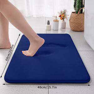 TEMU 1개 두꺼운 고품질 욕실 매트, 겨울 장식용 미끄럼 방지 바스 러그, 단색 바닥매트, 빠른 흡수, 세탁 가능, 빨리 건조, 부드럽고 편안한 카펫, 다양한 홈 데코레이션에 완벽. 욕실 액세서리, 주방 매트, 세탁실, 침실, 샤워실, 실내 고급욕실 매트