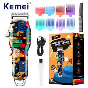 TEMU 케메이 KM-MAX2092 충전식 헤어 커팅 머신 전기 헤어 클리퍼 전문 미용사 헤어 트리머 남성용 이발기