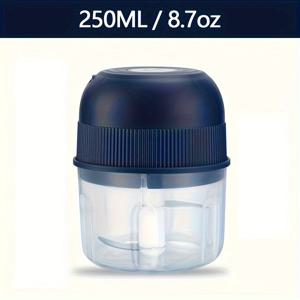 TEMU MIGUAN 250ml USB 충전식 미니 마늘 다지기 - 스테인리스 스틸 블레이드, 스위치 안전, 생강 및 야채용 내구성|마늘다지기|야채다지기