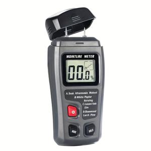TEMU EMT10 대형 LCD 디스플레이 목재 수분 측정기 - 모든 목재 종류를 위한 정밀 디지털 습도계, 인체공학적 디자인, 배터리 구동