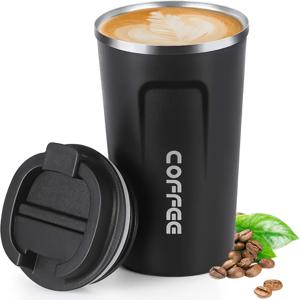 TEMU 17.2oz 스테인레스 스틸 진공 보온 보냉 커피 머그, 더블 월 트래블 스포츠 컵, 뜨거운/냉한 음료를 위한 밀봉 및 휴대용, 야외 캠핑에 이상적, 재사용 가능한 데이, 새해, 부활절 선물