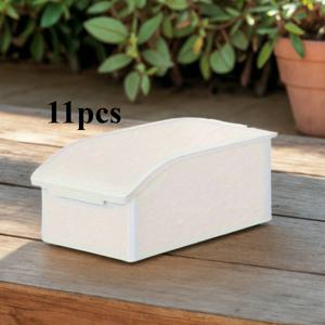 TEMU 11pcs 다용도 플라스틱 보관 상자, 주방, 욕실, 장난감, 액세서리 및 기숙사 용품용 - 식품 접촉 안전한 정리함, 가정용품, 스낵 정리함, 기숙사 방 필수품을 위한 다목적 서랍 분리기 | 장식 보관 상자 | 정리 보관 상자, 보관 정리함, 침대 밑 보관