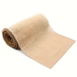 TEMU 천연 베이지 버랩 롤 15cm x 198cm - DIY 공예용 러스틱 줄트 원단, 크리스마스 테이블러너, 의자 사시 및 웨딩 장식, 내구성 있는 고품질 재료로 홈 데코 및 파티 용품