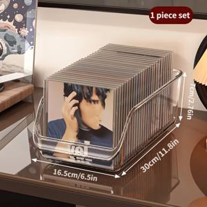 TEMU 투명 다층 CD 보관 정리함 - 비닐 레코드, 카세트 및 앨범용 데스크탑 디스플레이 홀더 - 공간 절약 컬렉션 관리 솔루션, CD 보관 케이스
