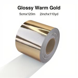 TEMU 1 롤 금색 호일 열전달 시트, 핫 스탬핑, 가죽 공예, DIY 스크랩북 - 5cmx120m/2inx130yd 금속 장식 용품 (광택 노란색/밝은/따뜻한 금색, 매트 밝은/따뜻한 금색) - 종이, 플라스틱, 나무, 선물 포장, 서예, 결혼식 장식, 전문 공예 및 산업용 애플리케이션을 위한 고온 방수 스탬핑 재료|캘리그라피