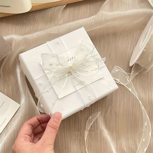 TEMU DIY 공예, 선물 포장, 리본 만들기, 결혼식 장식 및 재봉 프로젝트에 완벽한 점무늬가 있는 부드러운 파스텔 튤 레이스 리본 - 10야드