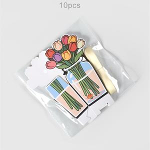 TEMU 리본이 달린 꽃다발 선물 상자 10개 세트 - 귀여운 3D 튤립 디자인, 파스텔 컬러, 베이킹 및 캔디용, 파티 선물에 완벽한, 베이킹 액세서리, 장식 리본, 크리스마스, 할로윈