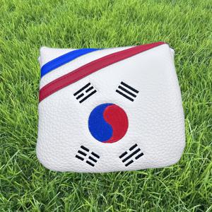 TEMU 골프 헤드 커버, 직선 스트랩 퍼터 커버, 사각 퍼터 커버, 내구성 있는 PU 소재, 흰색, 자석 클로저, 최종 퍼터 보호 달성, 골프 액세서리, 남성 및 여성 골퍼를 위한 이상적인 선택