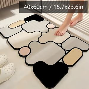 TEMU 벨벳 850g/㎡ + 미끄럼 방지 스펀본드 백킹 HD 패턴 프린트 더블 락 엣지 직사각형 카펫, 욕실·게임룸·거실용 - 플러시 벨벳 러그, 세탁기 사용 가능, 청소 용이, 거실·침실·주방·세탁실에 적합한 패션 매트 및 러그, 봄/여름 신상품, 크리스마스 선물 추천