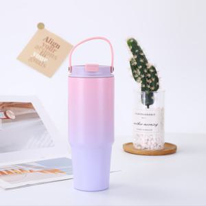 TEMU 30oz 스테인레스 스틸 보온 보냉 텀블러, 누출 방지 뚜껑 및 손잡이가 있는 이중 벽 진공 열 컵 - 뜨거운/냉한 음료, 자동차, 사무실, 여행용 - 식기 세척기 안전, 휴일 선물 (크리스마스, 할로윈, 부활절), 커피 여행용 컵, 여행용 음료 용기, 화려한 컵 디자인, 내구성 있는 음료 용기|텀블러