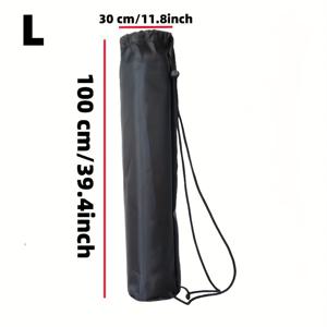 TEMU 대용량 100cm x 30cm 검정색 수납 가방, 끈 디자인 - 튼튼한 폴리에스터 원단, 요가 매트, 접이식 의자, 삼각대 등을 정리하기에 완벽 - 가정 및 야외 사용에 이상적 | 컴팩트한 수납 가방 | 안전한 지퍼 클로저