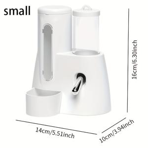 TEMU 2-in-1 햄스터 사료통 & 물병 세트 - PP 소재, 배터리 불필요, 충전 필요 없음 | 모던 펫 액세서리 | 작은 애완동물용 식기 및 물병 포함