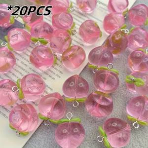 TEMU 1/2 팩 10/20개 핑크 피치형 DIY 펜던트 비즈 - 보석 만들기, 목걸이, 팔찌, 귀걸이 공예 용품, 보석 만들기 용품, 재미있는 디자인, 부드러운 질감