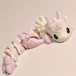 TEMU 3D 프린팅 귀여운 파스텔 드래곤 장식품 - 움직이는 관절, PC 소재 실내/야외용 - 생일, 할로윈, 크리스마스 선물 - 테이블탑, 정원, 조경 데코 - 전기 필요 없음 - 드래곤 애호가 & 수집가를 위한 완벽한 아이템, 휴일 디스플레이, 코믹 스타일 피규어, 내구성 있는 인형, 판타지 생물, 판타지 팬을 위한