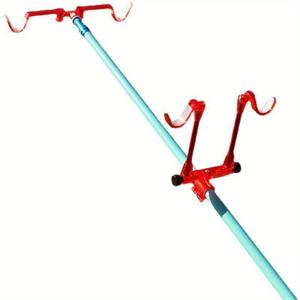 TEMU 1개 내구성 강한 낚시대 스탠드 - 미끄럼 방지 베이스, 접이식 듀얼 로드 홀더 & 후면 훅 시스템, 야간 낚시에 적합한 발광 레드 구조, 공간 절약형 조직자 - 담수/해수 낚시 및 사냥용, 고품질 제작, 야외 스포츠 활동가용