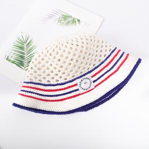 TEMU 여성용 여름 버킷햇 - 통기성 낚시 모자 디자인의 와이드 브림 선캡, 비치웨어 및 캐주얼 스타일을 위한 가벼운 무신축 블루/레드/화이트 컬러 - 일상 & 특별한 행사, 휴가 필수품, 패턴, 섬세한 직조, 아웃도어 애호가를 위한|벙거지모자