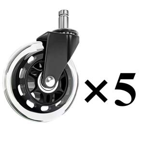 TEMU 5개 세트 사무실 의자 바퀴 교체용 고무 카스터, 나무 바닥 및 카펫용, 3인치 범용 핏 스템 사무실 의자 바퀴, 사무실 의자 매트 교체용 헤비 듀티 카스터, 소음 없는 안전 롤링, 대부분의 의자에 맞음