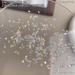 TEMU 100개 고급 오로라 보레알리스 눈꽃 네일 아트 라인스톤 - 반짝이는, 보석 DIY 매니큐어 & 파티 장식용, 무취, 네일 아트 참
