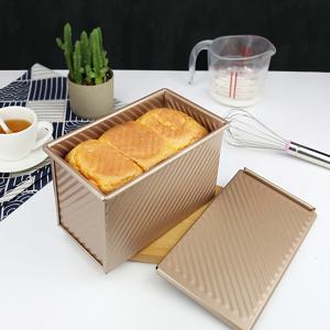 TEMU SHAON 탄소강 빵 팬 뚜껑 포함 - 논스틱 직사각형 베이크웨어, 완벽한 빵 껍질을 위한 홈 디자인, 균일한 열 분산, 추수감사절 토스트, 케이크 및 장인용 베이킹에 이상적