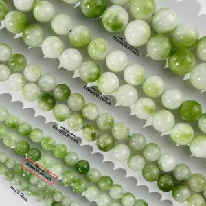 TEMU 그린 페리도트 천연 스톤 비즈 - 4mm/6mm/8mm/10mm/12mm 사이즈, 팔찌·목걸이·귀걸이 제작용, 선물 추천, 무광 매끄러운 마감, 액세서리 만들기 소재