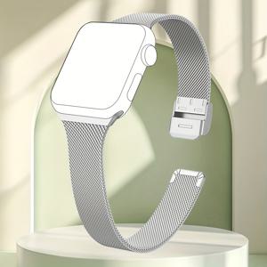 TEMU 스테인리스 스틸 메쉬 밀라노 스포츠 스트랩 교체용 밴드 - iWatch 울트라 SE 시리즈 10 6 5 4 3 2 1 호환 (46mm 38mm 40mm 41mm 42mm 44mm 45mm 49mm)