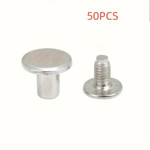 TEMU 50개 8mm 6색 벨트 나사 못 나사 리벳 인조 가죽, DIY 신발, 핸드백, 벨트, 시계, 바인딩, 사진 앨범용 벨트 나사
