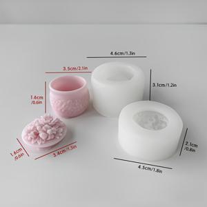 TEMU DIY 에폭시 수지 보관함용 장미 꽃 실리콘 몰드 - 공예 도구 및 재료