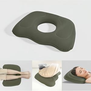 TEMU 1pc 부풀려진 도넛 베개 - 엉덩이, 출혈, 꼬리뼈 지지 쿠션, 임신, 조절 가능한 엉덩이 위치, 엉덩이 푸시업, 요가, 자동차, 사무실 의자 - 내구성 있는 PVC 소재, 쉽게 청소, 편안함과 자세를 위한 인간공학적 디자인, 임신 지지 액세서리 | 인간공학적 지지 디자인 | 내구성 있는 PVC 커버