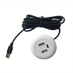 TEMU 다기능 임베디드 데스크탑 USB 허브, Type-C 충전기, 빠른 충전 USB 케이블이 있는 가구 소파 리세스 소켓, 작동 전압 ≤36V
