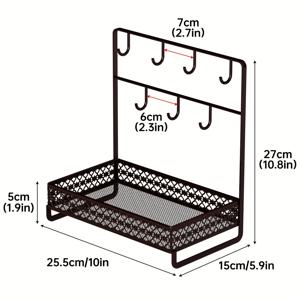 TEMU 금속 입구 키 홀더 및 마스크 보관 랙 - 키, 마스크 및 액세서리용 자유롭게 서있는 내구성 있는 주최자, 가정 또는 사무실 장식에 완벽함, 장식 보관 랙 | 세련된 금속 랙 | 내구성 있는 금속 구조