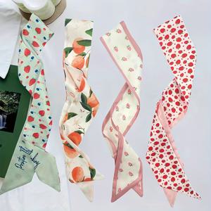 TEMU 여성용 가방, 손잡이 장식용 액세서리, 긴 리본, 머리끈, 여성의 일상 사용에 적합한 고급 다용도 작은 스카프 4개 세트, 다기능 스카프