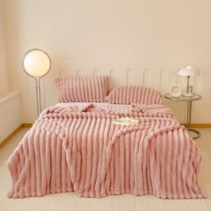 TEMU 울트라 소프트 인조 토끼털 담요 - 사계절용 포근한 두꺼운 플러시, 소파·침대·호텔 낮잠에 딱! 크리스마스 선물 추천|쇼파