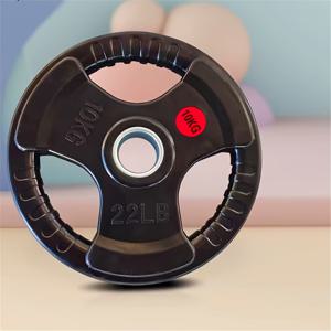 TEMU 범용 고무 코팅 바벨 플레이트, 2.5kg/5kg/10kg - 블랙, 내구성 있는 홈 짐용 웨이트 세트, 바닥 손상 없음|바벨