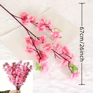 TEMU 20개의 인공 복숭아 핑크 체리 꽃, 결혼식 장식에 적합, 정원, 마당, 호텔, 야외 공간에 이상적, 봄과 여름 시즌에 완벽, 데이, 부활절, 세인트 패트릭 데이, 야외 인공 꽃.