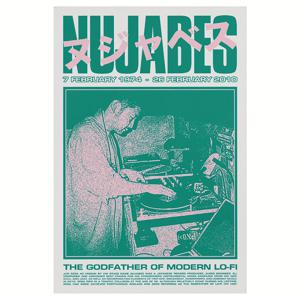 TEMU 1장, NUJABES Jun Seba 프레임리스 포스터, 12x18 인치, 레트로 힙합 로파이 아트, 폴리에스터 캔버스 벽 장식, 음악 테마 룸 장식, 거실, 침실, 복도