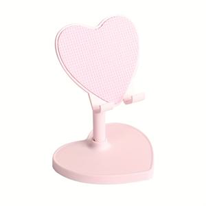 TEMU 1개 러브 하트 폰 홀더 데스크탑 조절 가능 접이식 셀카 스탠드 범용 모바일 태블릿 책상 마운트
