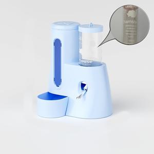 TEMU 1개 2-in-1 자동 햄스터 급식기 & 물통 - 공간 절약 디자인, 300ml 사료 & 120ml 물 저장소, 햄스터 및 시리아햄스터를 위한 7일 걱정 없는 급식, 내구성 있는 플라스틱 소형 애완동물 용품, 현대적인 애완동물 급식 , 쉬운 청소 재질