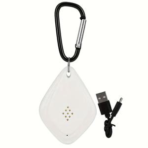 TEMU 1개 USB 충전식 곤충 퇴치기, 변주파 소리웨이브 기술로 모기·벼룩·진드기를 제거하는 휴대용 방충제. 미니 ABS 소재 소리웨이브 방충기. 야외 여행, 캠핑 및 가정 정원에 적합