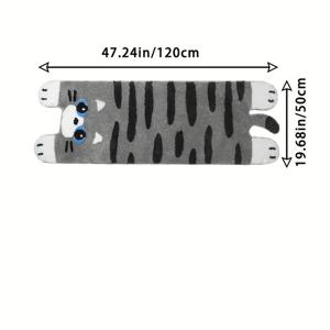 TEMU 1개 초귀여운 고양이 캐릭터 인스타 스타일 불규칙 모양 매트 - 울트라 소프트 10mm 두께, 세탁기 사용 가능 쉬운 청소, 80% 폴리에스터 20% 고무, 트렌디한 거실 침실 욕실 도어매트, 할로윈 크리스마스 이스터 졸업 독립기념일, 내구성 좋은 홈 데코, 휴가 장식용 매트, 반려동물 애호가를 위한 방 바닥 액세서리