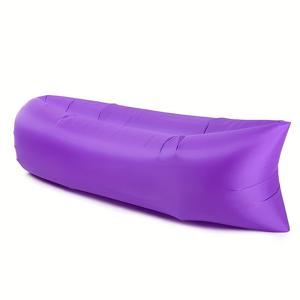 TEMU 1개 야외용 인플레이터블 소파 쿠션 - 휴대용 경량 빠른 팽창 라운지 매트, 보관 가방 포함, 내구성 폴리에스터 쉬운 세척, 캠핑 해변 뒷마당용, 단일인용 직사각형 디자인, 컴팩트 좌석, 견고한 구조, 여행용 솔로 릴랙스|캠핑매트|쇼파쿠션|소파패드