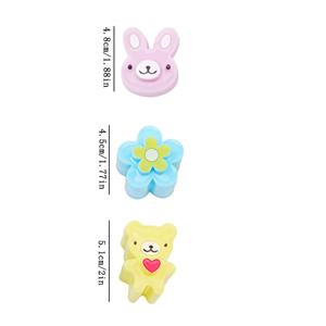 TEMU 3개 세트 샌드위치 커터 - 귀여운 토끼, 판다 & 꽃 모양 - 튼튼한 플라스틱 주방 가제트, 벤토 박스 장식용, 샌드위치, 쿠키 & 빵 - 집에서 베이킹하는 사용하기 쉬운 도구, 벤토 박스 장식 도구|장난기 있는 주방용품|튼튼한 플라스틱 커터, 벤토 박스 장식 용품
