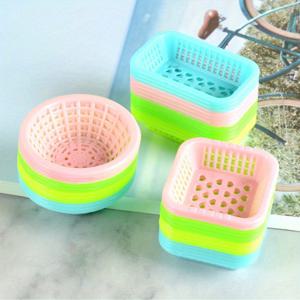 TEMU 30개 미니 플라스틱 바구니 - 보석 만들기, DIY 열쇠고리, 테이블 장식용 컬러풀한 손수 만든 바구니 - 내구성, 가벼움, 다용도 보관 솔루션 - 크리스마스, 추수감사절, 새해, 보석 만들기용 미니 바구니, 선반 바구니