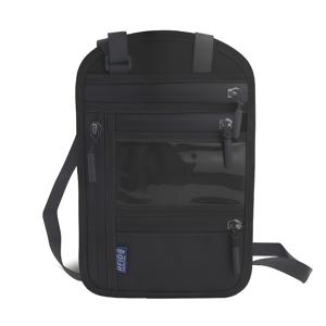 TEMU RFID 차단 여행 지갑 - 내구성 있는 나일론 여권 홀더와 안전한 지퍼 수납공간, 현금·신용카드·서류 보관 가능. 출장 및 휴가에 적합