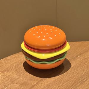 TEMU 햄버거 스택 세트, 스시, 간식 및 디저트 접시 뚜껑 포함 - 피크닉과 파티에 완벽, 필수 피크닉용품 | 생동감 있는 파이 디쉬 세트 | 튼튼한 플라스틱 접시, 햄버거 파이 접시