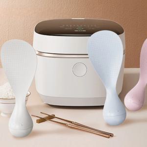 TEMU 2개 세트 식품용 실리콘 쌀 숟가락 - 480°F/250°C 내열성, 스탠드 내장형 비접착 요리 도구, 공간 절약 컵 디자인, 무독성 주방용기 - 밥, 국수, 튀김, 감자 으깨기에 적합, 쉬운 세척 & 식기세척 가능 - 가정 요리사 및 전문 주방을 위한 이상적인 선물, 다용도 주방용품, 인체공학적 손잡이