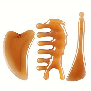 TEMU 3pcs Gua Sha 마사지 도구, 스크래핑 및 스파 케어를 위한 얼굴 및 몸 도구, 얼굴 트리거 포인트 마사지 - 어머니의 날 선물|괄사마사지